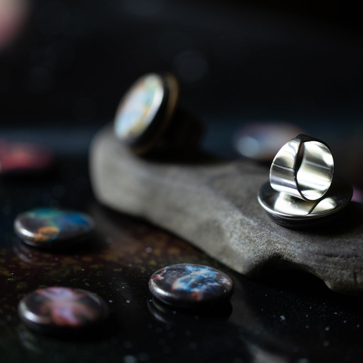 Interchangeable Nebula Ring by Yugen Handmade