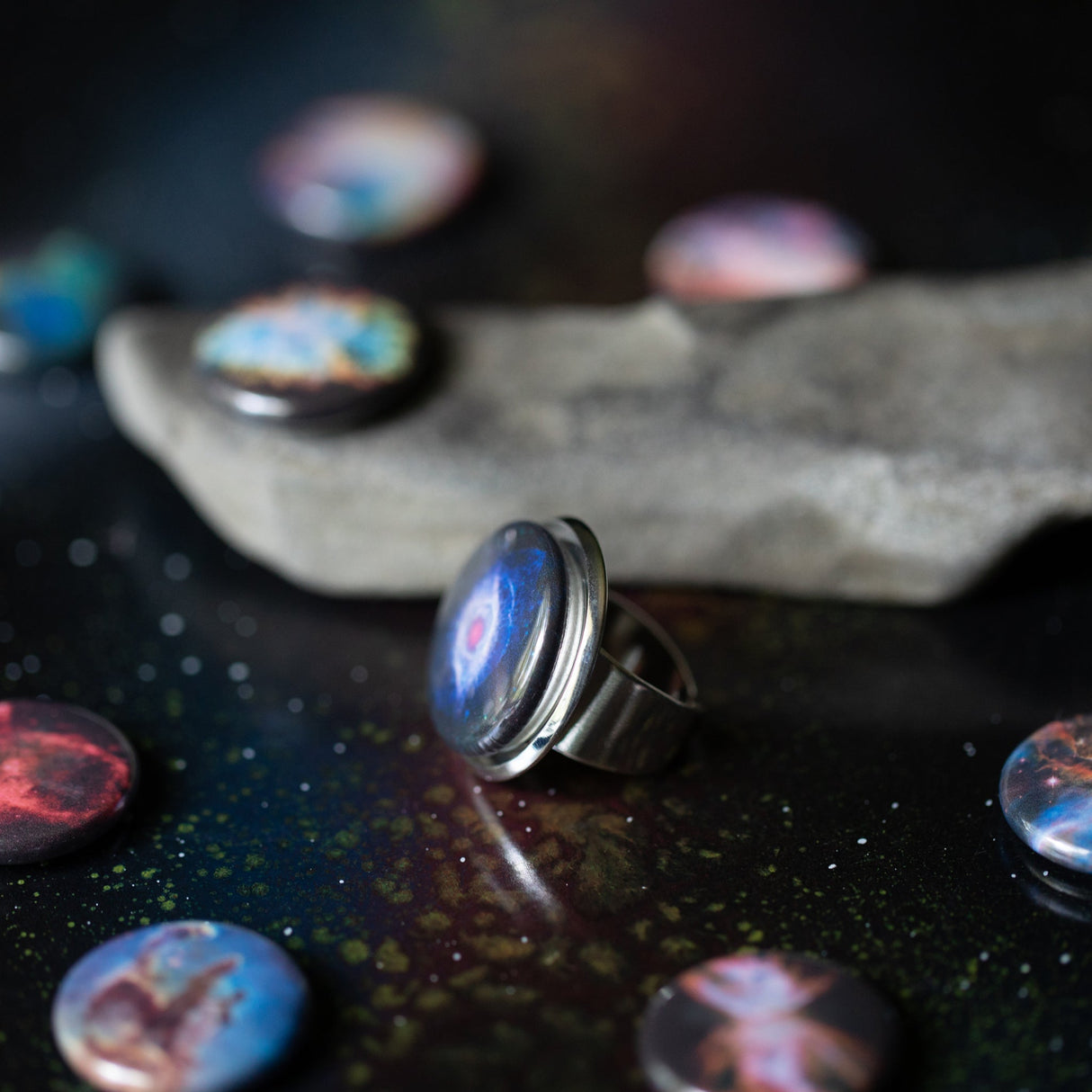 Interchangeable Nebula Ring by Yugen Handmade