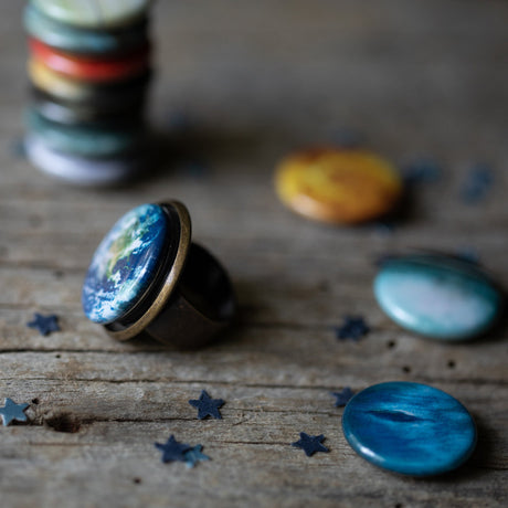 Interchangeable Solar System Ring by Yugen Handmade