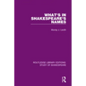 What's in Shakespeare's Names