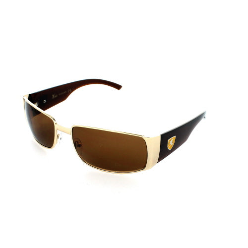 KHAN Sunglasses Wrap 3222 - White - Brown