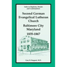 Index to Baptisms, Burials and Confirmations, Second German Evangelical Lutheran Church, Baltimore City, Maryland, 1835-1867