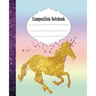 Composition Notebook: Fun Unicorn Composition Notebook Wide Ruled 7.5 x 9.25 in, 100 pages book for kids, teens, students and gifts