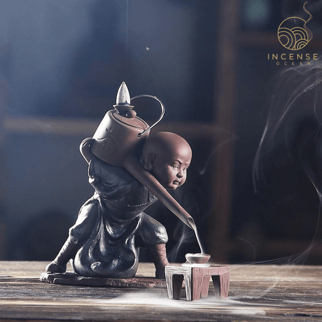 Zen Kung Fu Monk Incense Burner by incenseocean