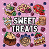 Bold and Easy Sweet Treats Coloring Book: 51 Large and Easy Designs Featuring Adorable Sweets for Seniors and Kids