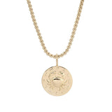 Zodiac Pendant & Thin Box Chain Necklace by eklexic jewelry