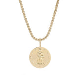 Zodiac Pendant & Thin Box Chain Necklace by eklexic jewelry