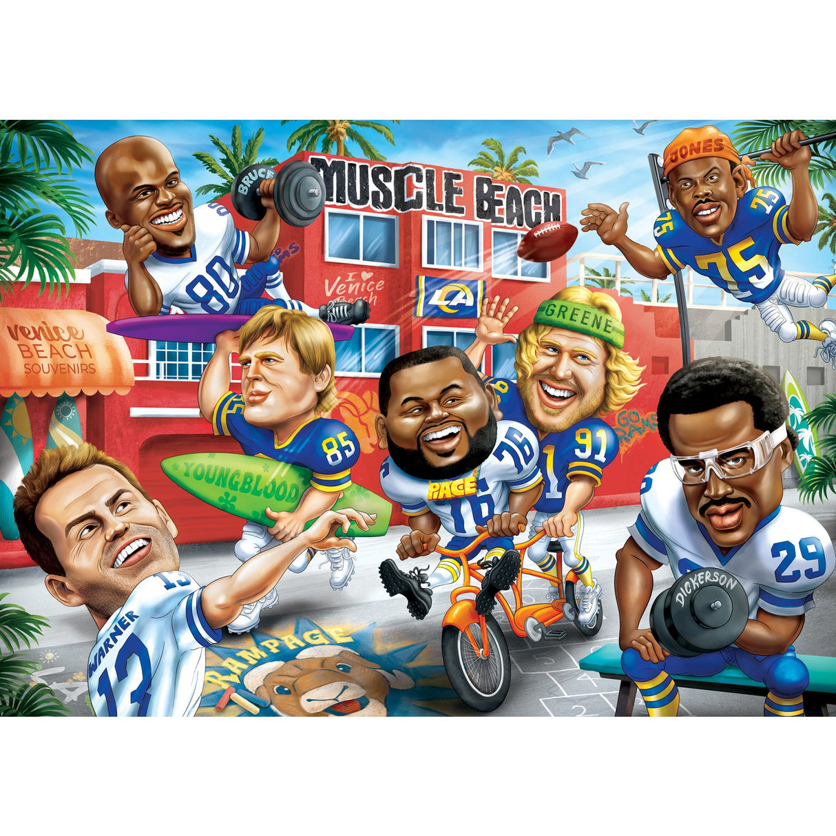 Los Angeles Rams - All Time Greats 500 Piece Jigsaw Puzzle by MasterPieces Puzzle Company INC