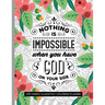 Nothing Is Impossible When You Have God On Your Side: 2021 Weekly and Monthly Coloring Inspirational Christian Planner