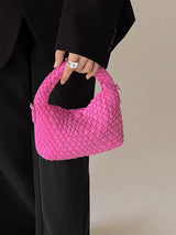 Cute Solid Color Woven Bags Handbags by migunica