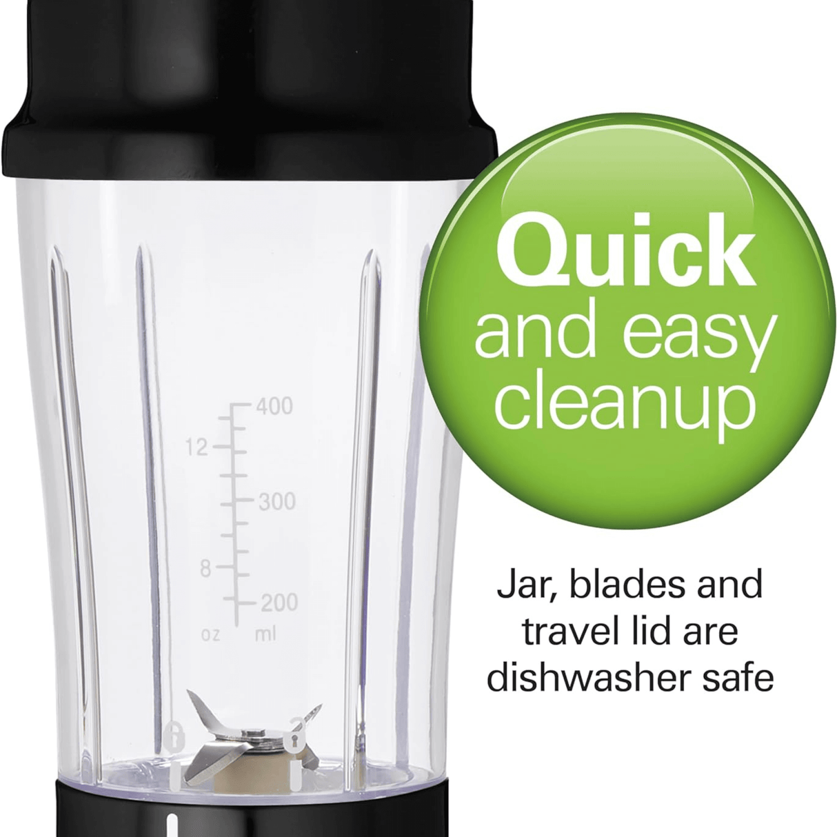 Hamilton Beach Personal Portable Blender with Travel Lid by Jupiter Gear Home