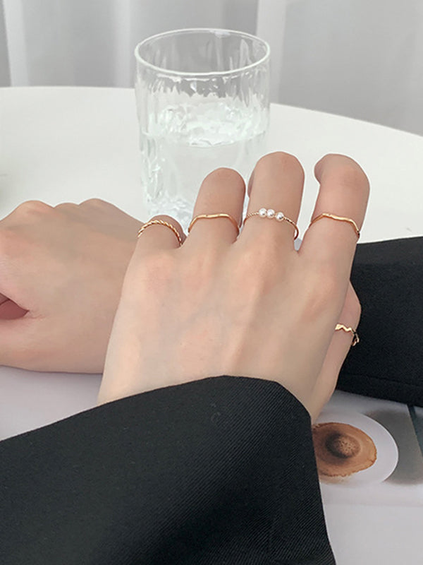 Simple Casual Chic Geometric Rings by migunica