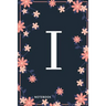 I Notebook: Monogram Initial I Notebook for Women and Girls, Pink & Blue Floral Cover