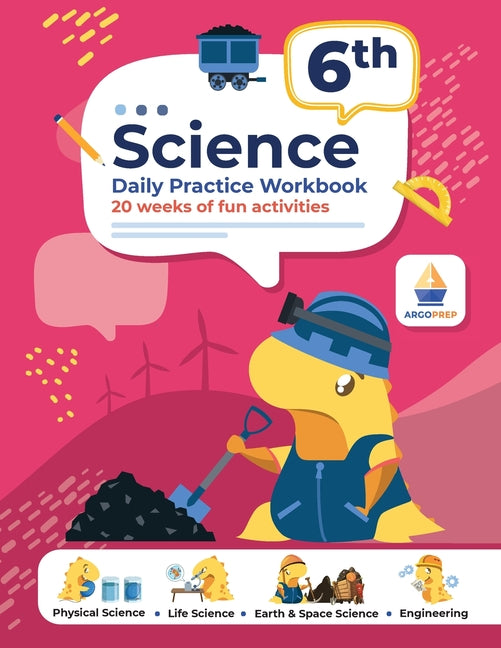 6th Grade Science: Daily Practice Workbook 20 Weeks of Fun Activities Physical, Life, Earth & Space Science Engineering + Video Explanati - Paperback by Books by splitShops