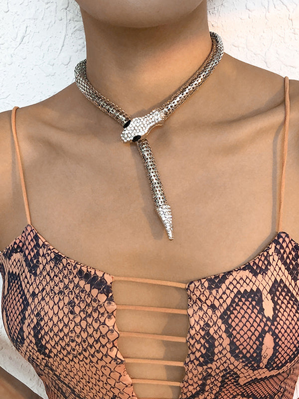 Snake Shape Stylish Selection Necklaces Accessories by migunica