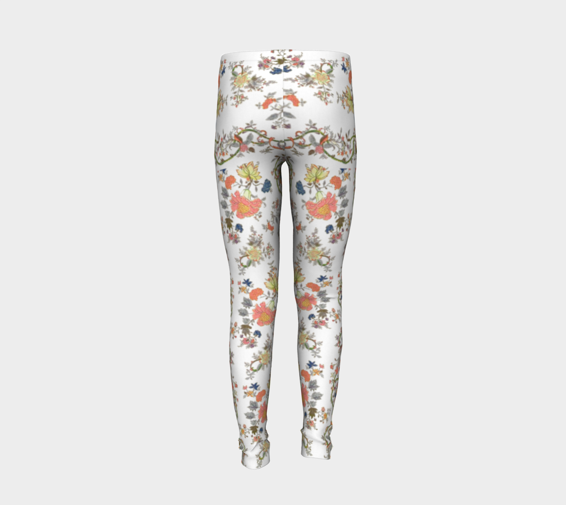 Oriental Pink flower Leggings by Stardust