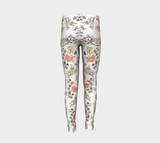 Oriental Pink flower Leggings by Stardust