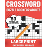 Crossword Puzzle Book For Adults: 80 Large Print Easy To Hard Level Crossword Puzzles With Solutions For Adults Seniors Men And Women Dad Mum As A Per