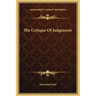 The Critique of Judgement
