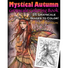 Mystical Autumn Grayscale Coloring Book: Witches, Fairies and More!