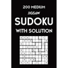 200 Medium Jigsaw Sudoku With Solution: 9x9, Puzzle Book, 2 puzzles per page