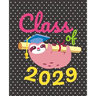 Class of 2029: Cute Sloth Gift Composition Notebook