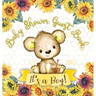 It's a Boy: Baby Shower Guest Book with Teddy Bear and Sunflower Theme, Memory Book with Wishes, Advice, and Gift Tracking for a Baby Boy - Perfect fo