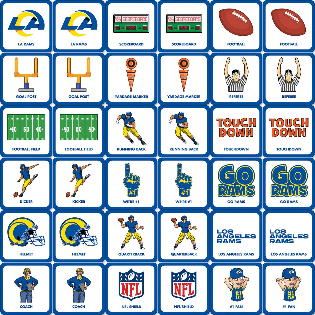 Los Angeles Rams Matching Game by MasterPieces Puzzle Company INC