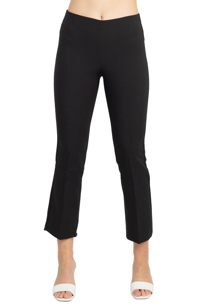 Adrianna Papell Mid Waist Pull On Solid Straight Pants by Curated Brands