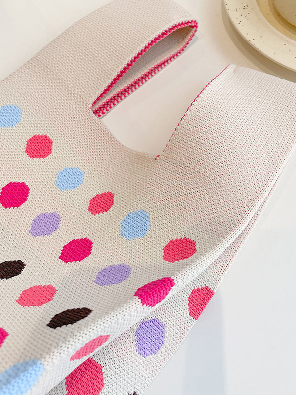 Multi-Colored Polka Dot Bags Handbags by migunica