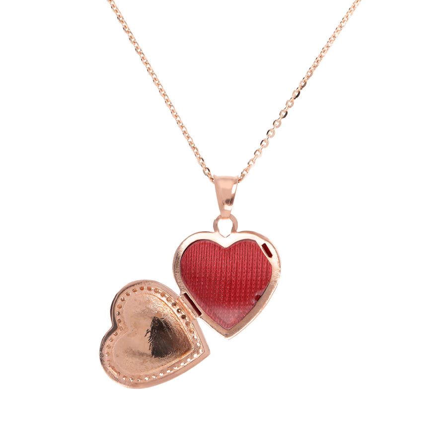 Polished Heart Locket With Chain Necklace by MILOR COMMENTSOLD