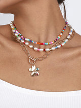 Multi-Colored Dainty Necklace Necklaces Accessories by migunica