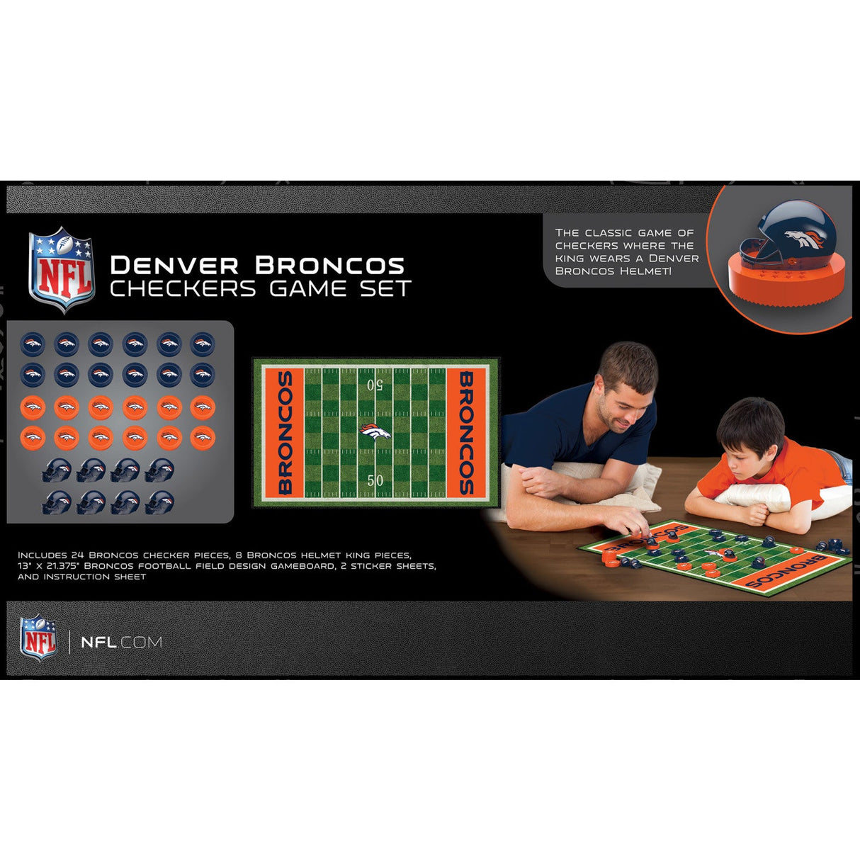 Denver Broncos Checkers Board Game by MasterPieces Puzzle Company INC