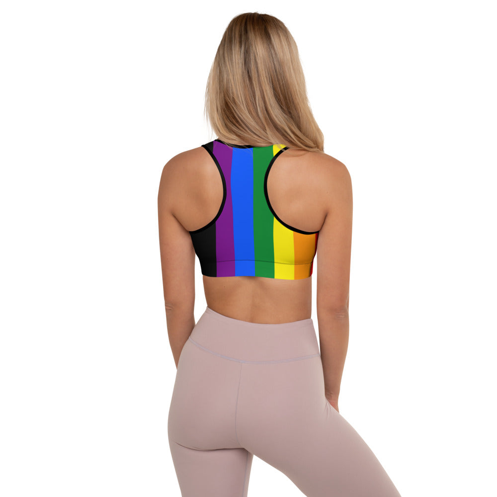 Don't Tread on Anyone LGBT Padded Sports Bra by Proud Libertarian