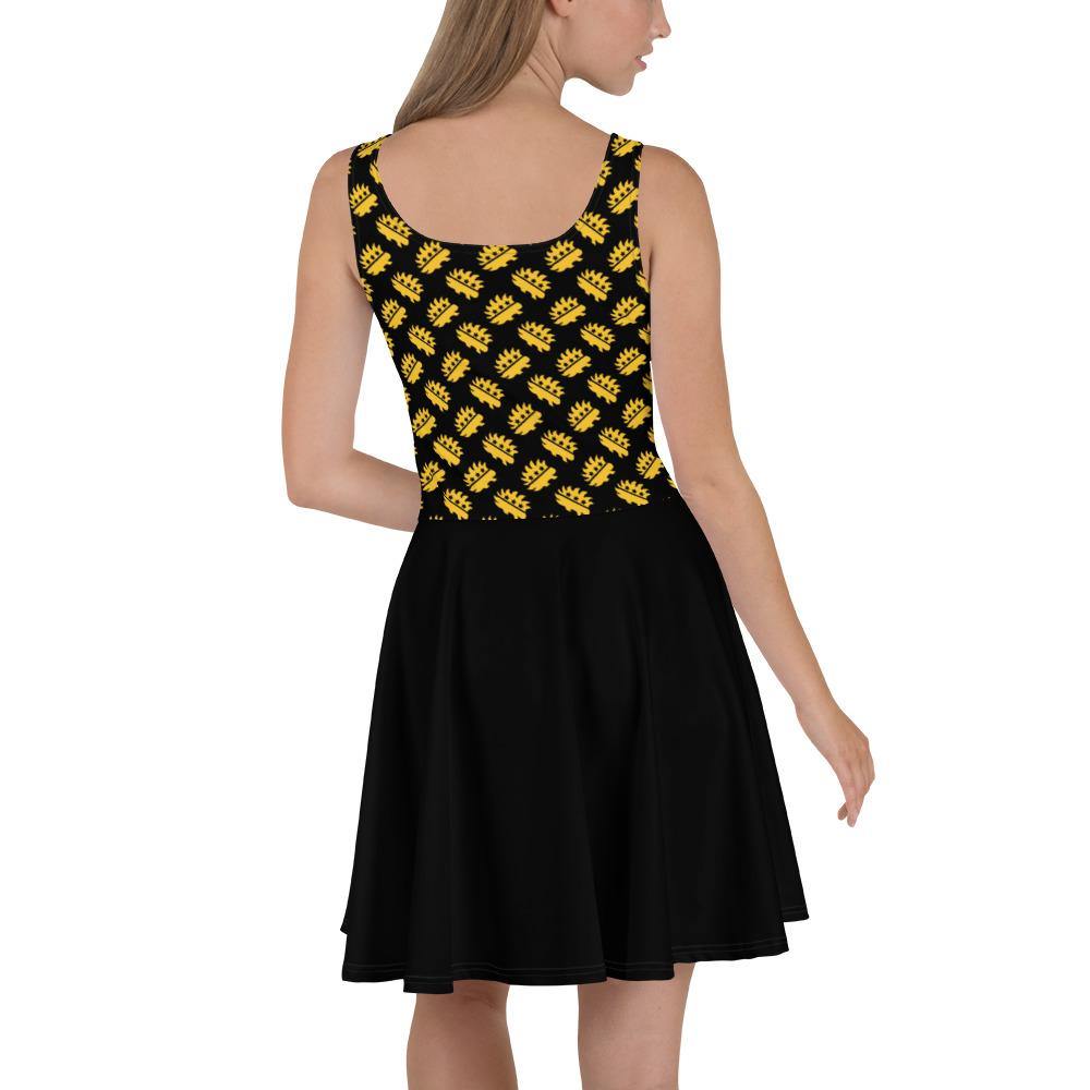 Ancap Porcupine Skater Dress (Black) by Proud Libertarian