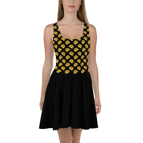 Ancap Porcupine Skater Dress (Black) by Proud Libertarian