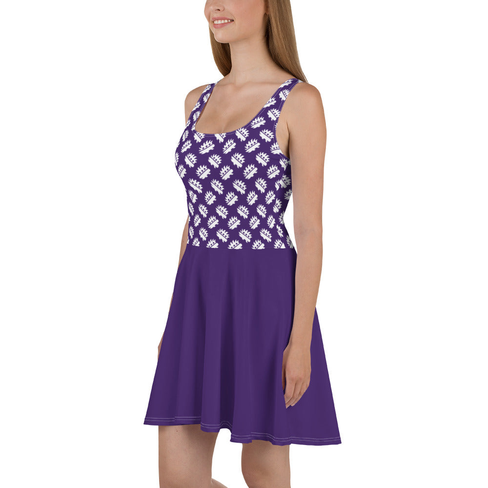 Purple Porcupine Skater Dress by Proud Libertarian