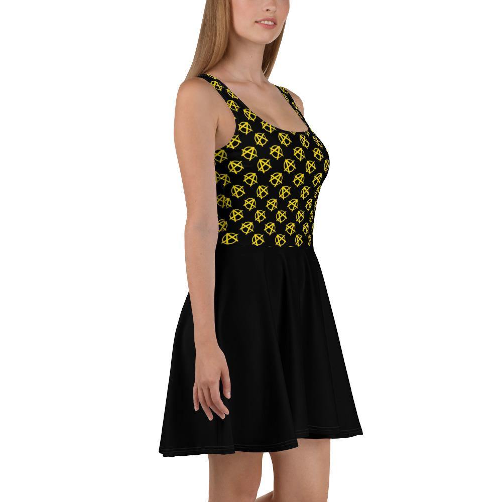 Ancap Anarchy Skater Dress (Black) by Proud Libertarian