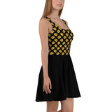 Ancap Porcupine Skater Dress (Black) by Proud Libertarian