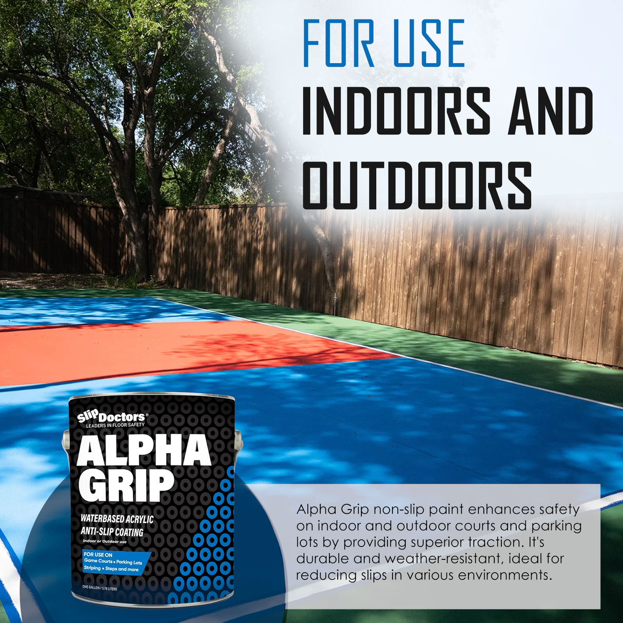 Alpha Grip Non-Slip Stripe and Athletic Court Paint by SlipDoctors