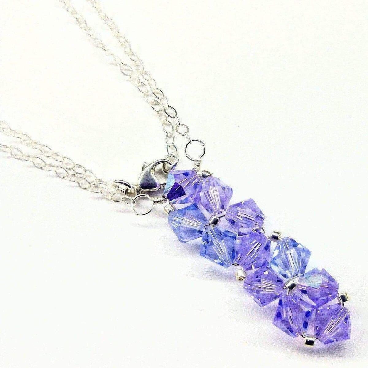 Handmade Wire Woven Crystal Rock Candy Necklace in Various Colors by Alexa Martha Designs