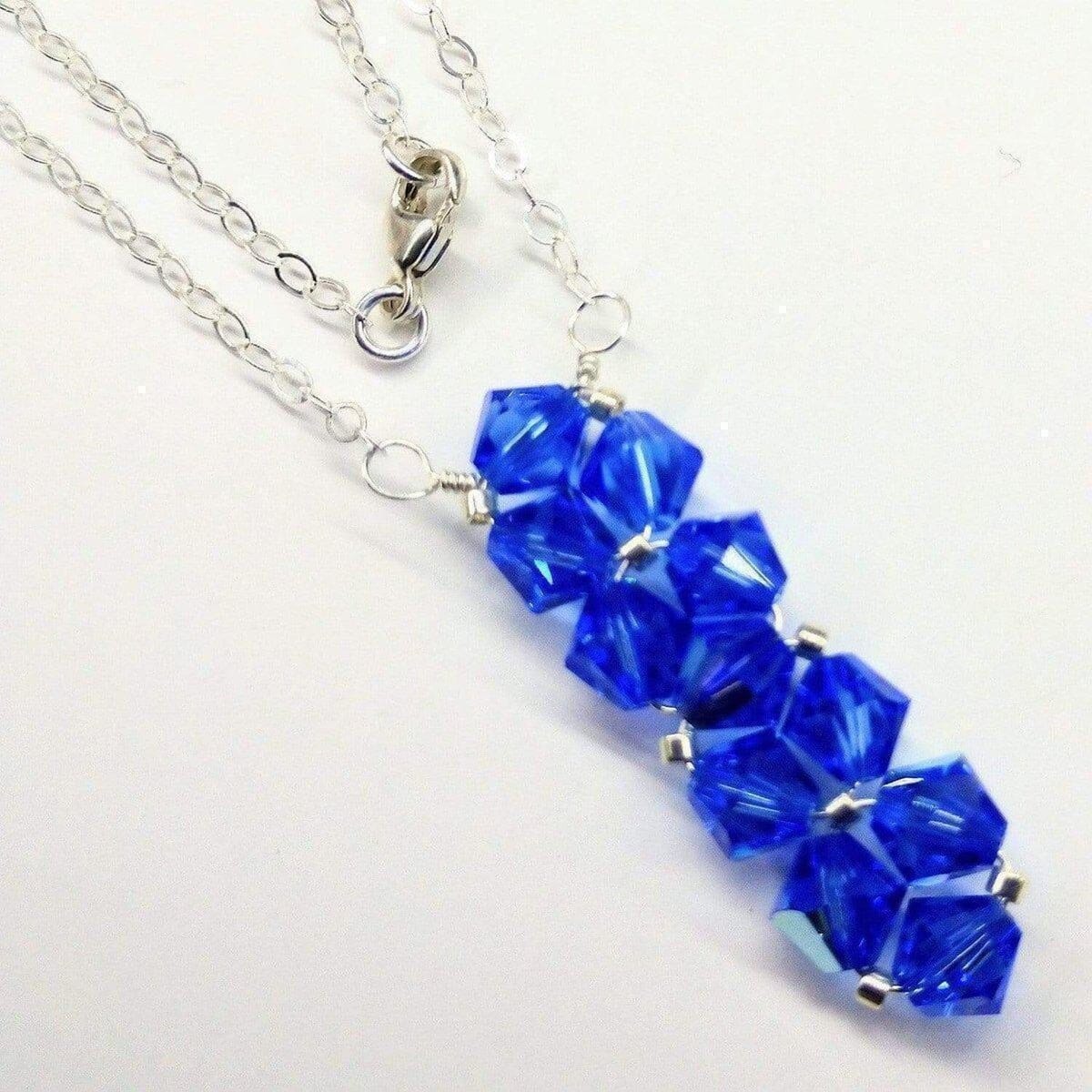 Handmade Wire Woven Crystal Rock Candy Necklace in Various Colors by Alexa Martha Designs