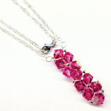 Handmade Wire Woven Crystal Rock Candy Necklace in Various Colors by Alexa Martha Designs