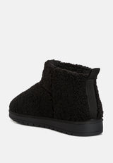 anatole fleece exterior fluffy boots by London Rag