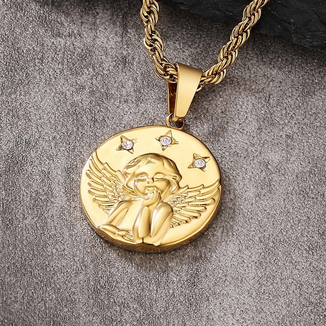 Angle Coin Pendant Necklace by Bling Proud | Urban Jewelry Online Store