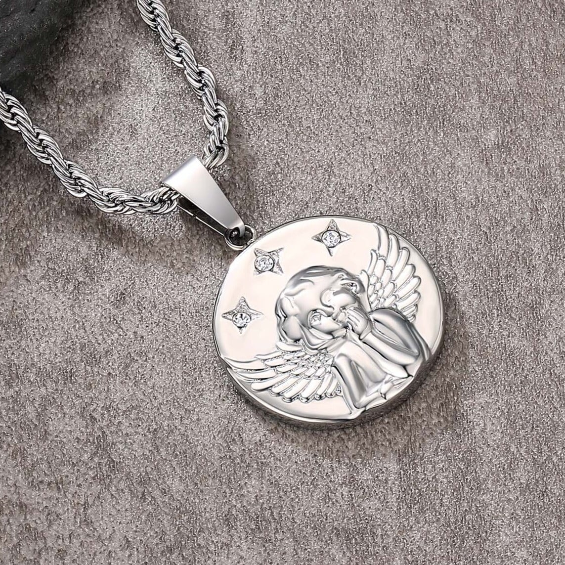 Angle Coin Pendant Necklace by Bling Proud | Urban Jewelry Online Store