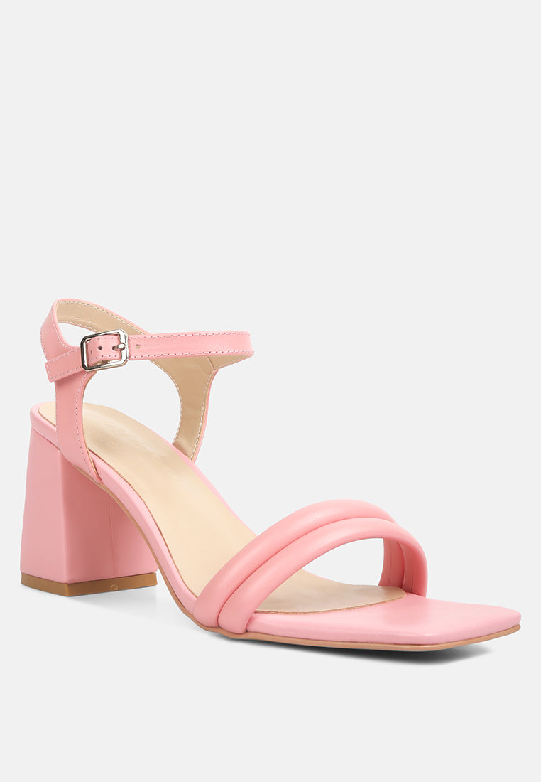 edyta ankle strap block heel sandals by London Rag