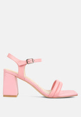 edyta ankle strap block heel sandals by London Rag