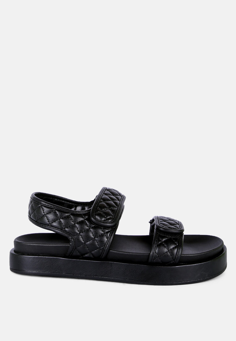 anvil quilted platform sandals by London Rag