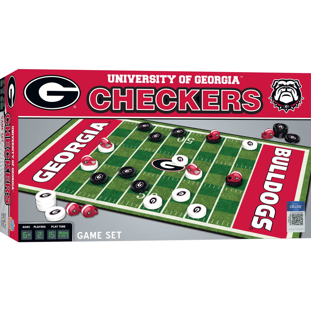 Georgia Bulldogs Checkers Board Game by MasterPieces Puzzle Company INC